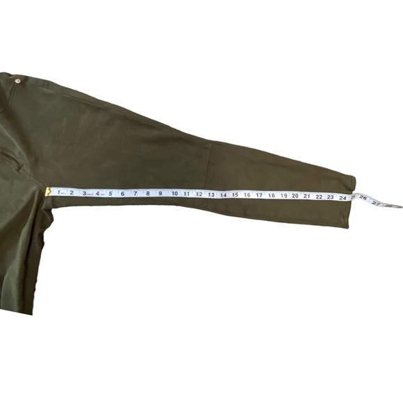 7 For All Mankind Snake Print Embossed Faux Suede Pant Jean Olive 29 - Picture 13 of 13